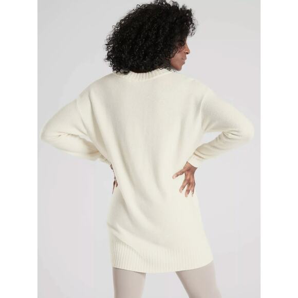 Athleta Wool Cashmere V-Neck Tunic Sweater, Dove - Picture 7 of 7